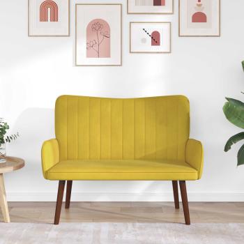 2-Sitzer Sofa Gelb 115 x 61 x 87 cm Samt