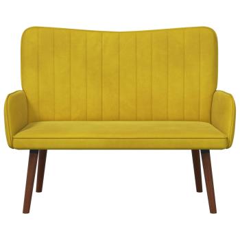 2-Sitzer Sofa Gelb 115 x 61 x 87 cm Samt