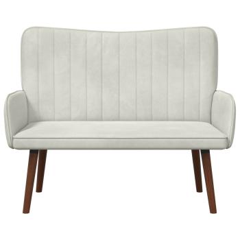 2-Sitzer Sofa Creme 115 x 61 x 87 cm Samt