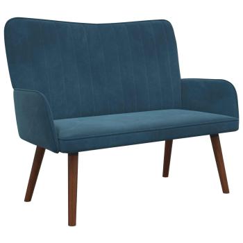2-Sitzer Sofa Blau 115 x 61 x 87 cm Samt