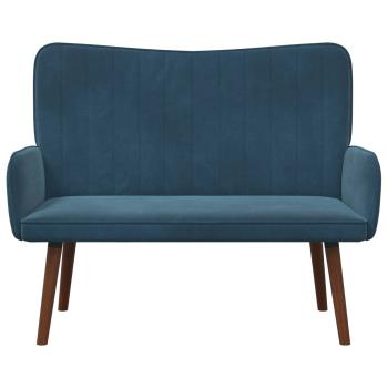 2-Sitzer Sofa Blau 115 x 61 x 87 cm Samt