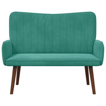 2-Sitzer Sofa Türkis 115 x 61 x 87 cm Samt