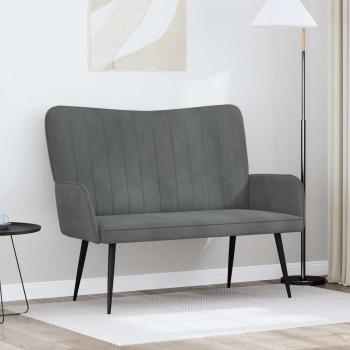ARDEBO.de - 2-Sitzer Sofa Dunkelgrau 115 x 61 x 87 cm Samt