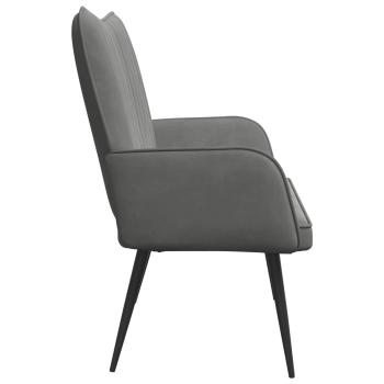 2-Sitzer Sofa Dunkelgrau 115 x 61 x 87 cm Samt