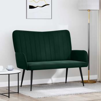 ARDEBO.de - 2-Sitzer Sofa Dunkelgrün 115 x 61 x 87 cm Samt