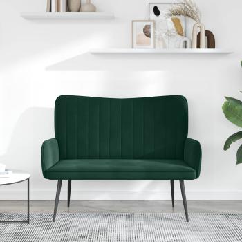 2-Sitzer Sofa Dunkelgrün 115 x 61 x 87 cm Samt