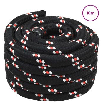 Bootsseil 3 mm 10 m Schwarz und Rot PP