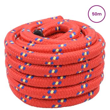 Bootsseil 3 mm 50 m Rot PP