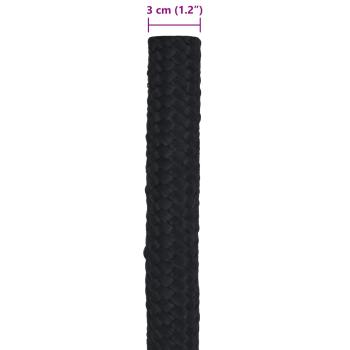Bootsseil 3 mm 25 m Schwarz PP
