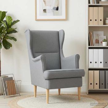 ARDEBO.de - Sessel Hellgrau Stoff