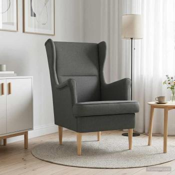 ARDEBO.de - Sessel Dunkelgrau Stoff