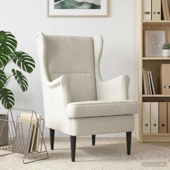 ARDEBO.de - Sessel Creme Samt
