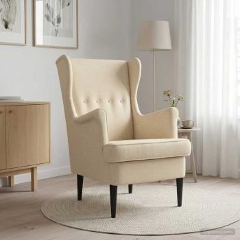 ARDEBO.de - Sessel Creme Stoff