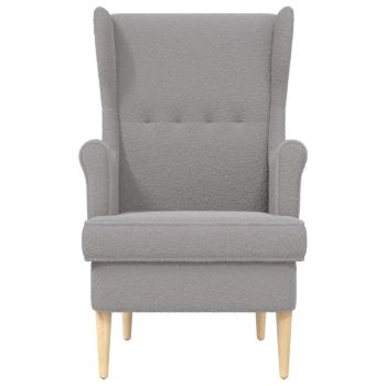Sessel Hellgrau Bouclé