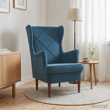Sessel Blau Samt