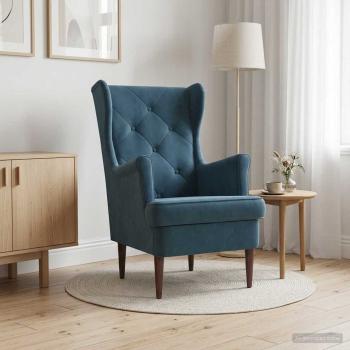 Sessel Blau Samt
