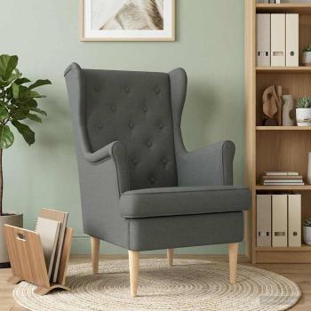 ARDEBO.de - Sessel Dunkelgrau Stoff