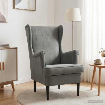Sessel Dunkelgrau Samt
