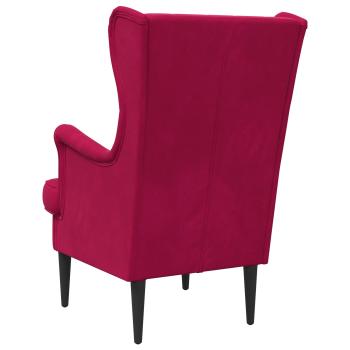 Sessel Weinrot Samt