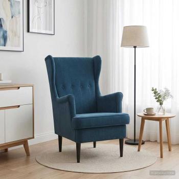 ARDEBO.de - Sessel Blau Samt