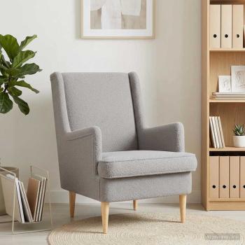 Sessel Hellgrau Bouclé