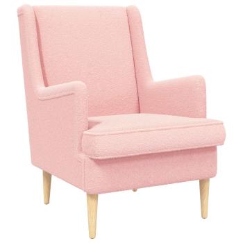 Sessel Rosa Bouclé