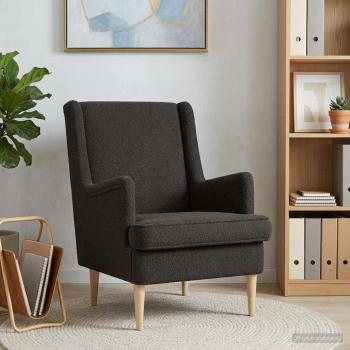 Sessel Schwarz Bouclé