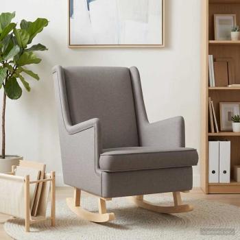 ARDEBO.de - Schaukelstuhl Taupe 62 x 80 x 85 cm Stoff