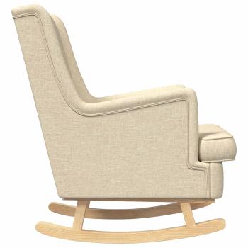 Schaukelstuhl Creme 62 x 80 x 85 cm Stoff