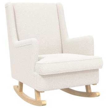 Schaukelstuhl Creme 62 x 80 x 85 cm Bouclé