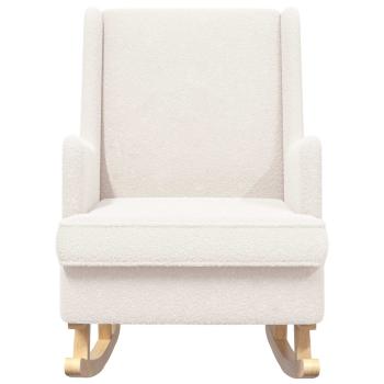 Schaukelstuhl Creme 62 x 80 x 85 cm Bouclé