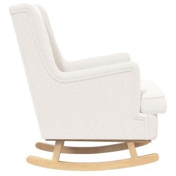 Schaukelstuhl Creme 62 x 80 x 85 cm Bouclé