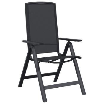 Liegestühle für den Garten 2 stk. Schwarz Textilene