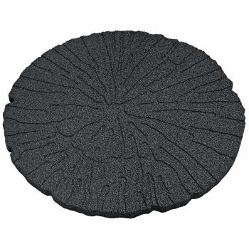 Trittsteine 6 stk. Schwarz Ø 45 x 1,8 cm Gummi