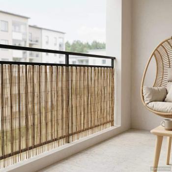 ARDEBO.de - Gartenzaun Karbonisiert 500 x 100 cm Schilf