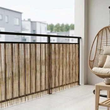 Gartenzaun Kohlenstoff 400 x 100 cm Schilf