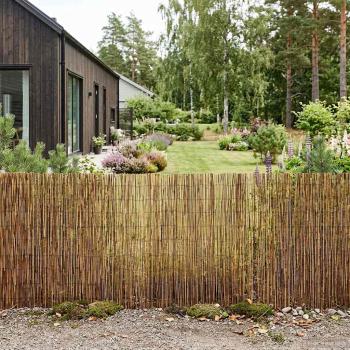 ARDEBO.de - Gartenzaun Kohlenstoff 300 x 90 cm Schilf