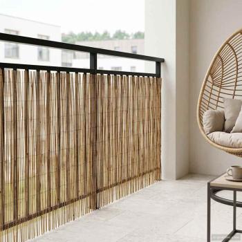 Gartenzaun Kohlenstoff 300 x 90 cm Schilf