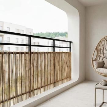 Gartenzaun Kohlenstoff 500 x 90 cm Schilf
