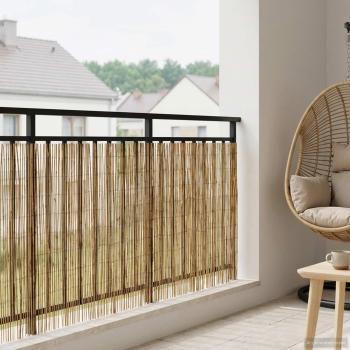 ARDEBO.de - Gartenzaun Kohlenstoff 600 x 90 cm Schilf