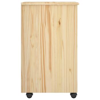 Rollschrank 34 x 39 x 65,5 cm Massivholz Kiefer Braun