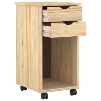 Rollschrank 34 x 39 x 65,5 cm Massives Kiefernholz Braun