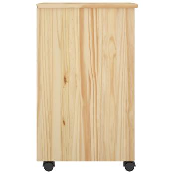 Rollschrank 34 x 39 x 65,5 cm Massives Kiefernholz Braun
