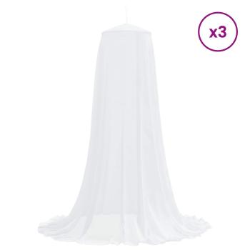 Moskito-Netz für das Bett 3 stk. 156 Mesh Weiß ?56 x 220 cm