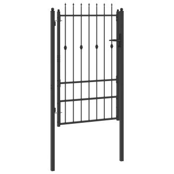 Zauntor ASTEN 100 x 150 cm Metall Schwarz Abschließbar