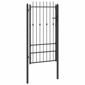 Zauntor ASTEN 100 x 175 cm Metall Schwarz Abschließbar