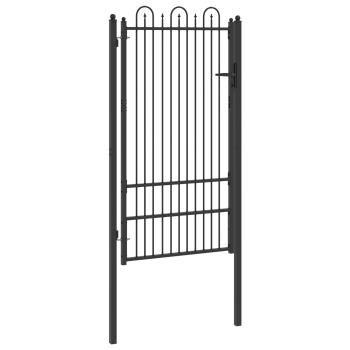 Zauntor DRONTEN 100 x 175 cm Stahl Schwarz Abschließbar