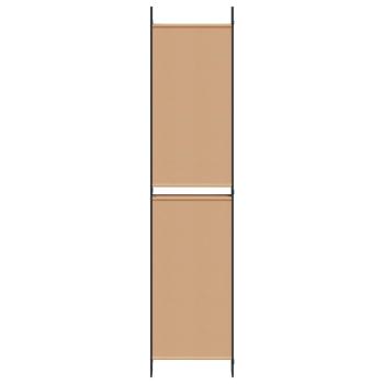 6-teiliger Raumtrenner Beige 300 x 220 cm Stoff