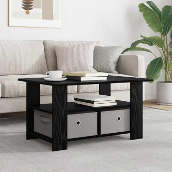 ARDEBO.de - Couchtisch Schwarz Eichen-Optik 77 x 55 x 42 cm Holzwerkstoff