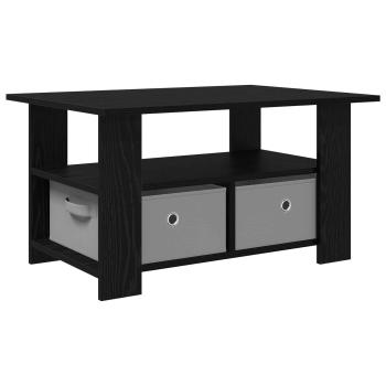 Couchtisch Schwarz Eichen-Optik 77 x 55 x 42 cm Holzwerkstoff